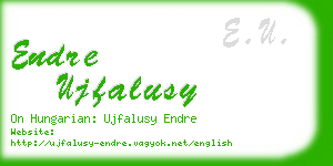 endre ujfalusy business card